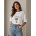 Oversized T-Shirt Lumina “I Love You So Matcha” – Λευκό